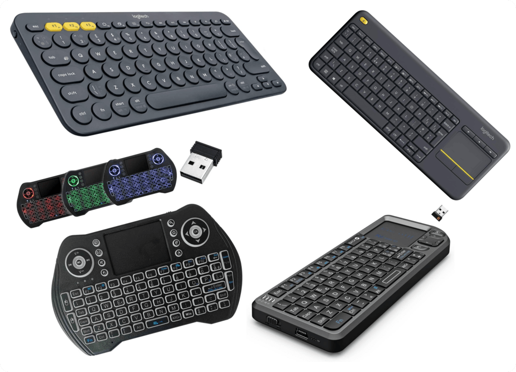 Tastiera bluetooth Logitech k380 – Tastiera wireless Logitech k400 – Mini tastiera wireless A5X – Rii Mini X1 Wireless