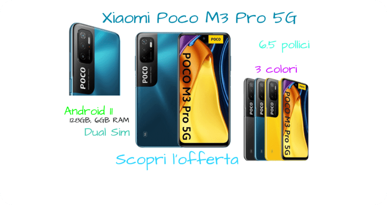Offerta smartphone Xiaomi Poco M3 Pro 5G 6.5 pollici -