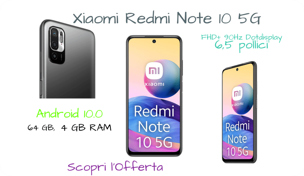 Offerta smartphone Xiaomi Redmi Note 10 5G