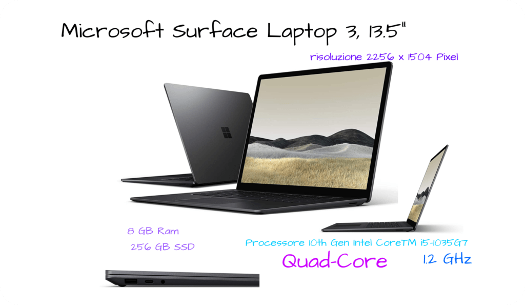 Offerte Pc Portatile 13.5 pollici – Microsoft Surface Laptop 3