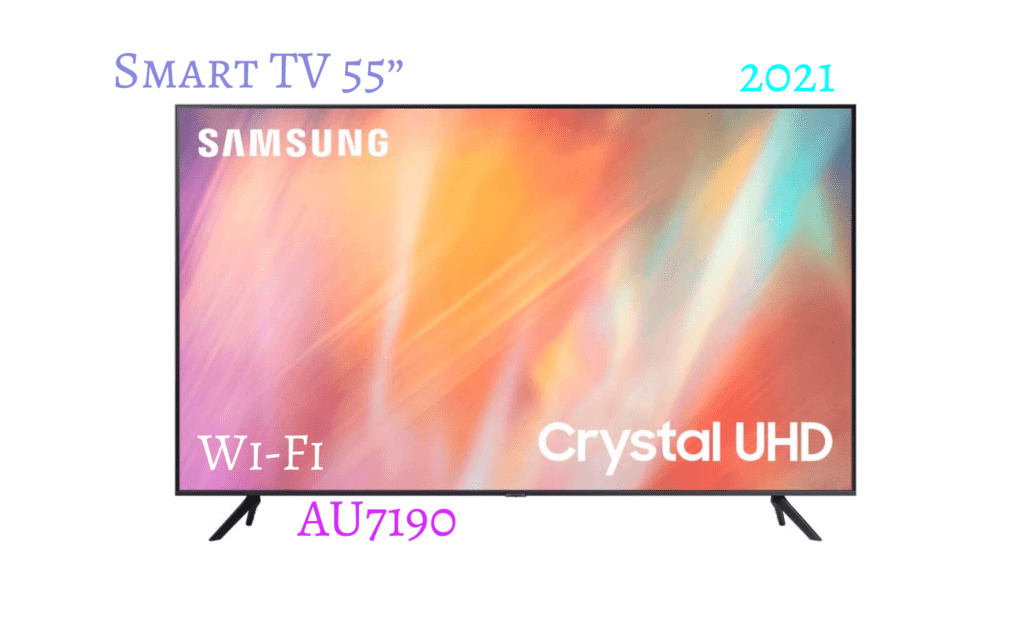 Smart TV 55” Samsung TV AU7190, Crystal UHD, Wi-Fi, 2021
